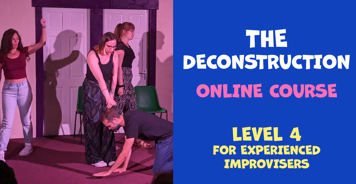 banner for The Deconstruction - Online Course showing class name and people improvising