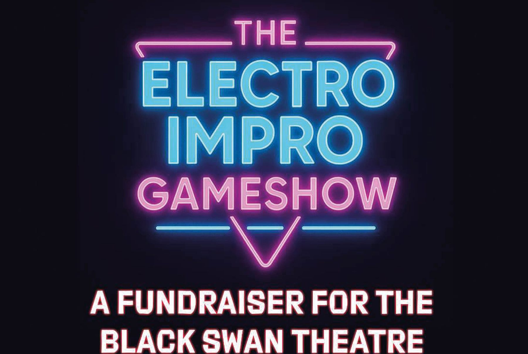 banner for The Electro Impro Gameshow showing class name and people improvising