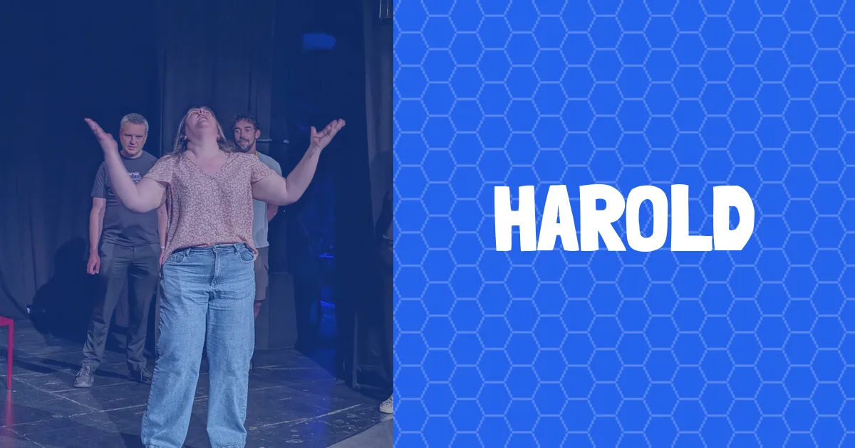 banner for Harold showing class name and people improvising