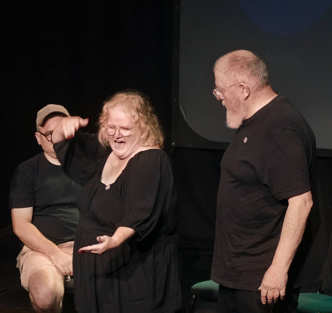 Performers on stage at the Norwich Improthon